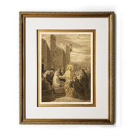 The Son of the Widow of Nain Vintage Bible Framed Prints Christ in Art Illustrations Wall Decor Print Biblical Framed Gifts Picture Frames