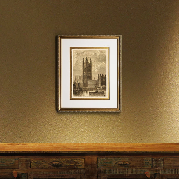 Victoria Tower Framed Prints Art Gifts Antique Europe Illustrations Vertical Wall Art Picture Frames