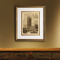 Victoria Tower Framed Prints Art Gifts Antique Europe Illustrations Vertical Wall Art Picture Frames