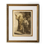 The Leper Vintage Bible Framed Prints Christ in Art Illustrations Wall Decor Print Biblical Framed Gifts Picture Frames
