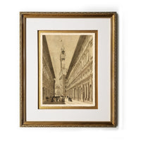 Gallery of the Uffizi, Florence Framed Prints Art Gifts Antique Europe Illustrations Vertical Wall Art Picture Frames