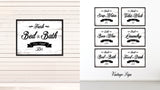 Fresh Bed & Bath Vintage Sign Canvas Print White Framed Home Decor Wall Art Gifts Picture Frames