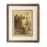 The Calling of the Fisherman Vintage Bible Framed Prints Christ in Art Illustrations Wall Decor Print Biblical Framed Gifts Picture Frames