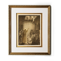 Jesus Heals the Man with the Palsy Vintage Bible Framed Prints Christ in Art Illustrations Wall Decor Print Biblical Framed Gifts Picture Frames