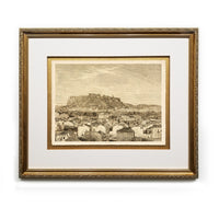 View of Athens Framed Prints Art Gifts Antique Europe Illustrations Book Landscape Wall Art Framed Home Decor Wall Art Gifts Picture Frames