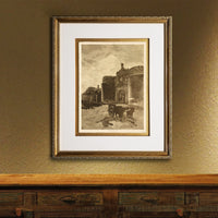 The Gate of Visagra, Toledo Framed Prints Art Gifts Antique Europe Illustrations Vertical Wall Art Picture Frames
