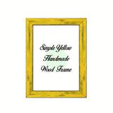 Simple Yellow Cottage Beach Decor Wood Frame Perfect for Picture Photo Poster Wedding Art Artwork Handmade