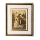 The Temptation Vintage Bible Framed Prints Christ in Art Illustrations Wall Decor Print Biblical Framed Gifts Picture Frames