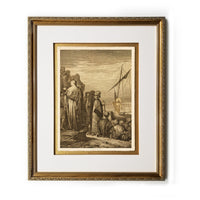 Jesus Preaches from a Ship Vintage Bible Framed Prints Christ in Art Illustrations Wall Decor Print Biblical Framed Gifts Picture Frames