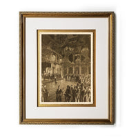 White Hall, Royal Palace, Berlin Framed Prints Art Gifts Antique Europe Illustrations Vertical Wall Art Picture Frames
