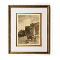 The Gate of Visagra, Toledo Framed Prints Art Gifts Antique Europe Illustrations Vertical Wall Art Picture Frames