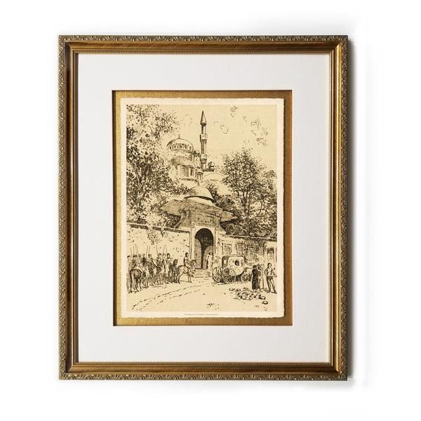 The Mosque of St Sophia, Constantinople Framed Prints Art Gifts Antique Europe Illustrations Vertical Wall Art Picture Frames