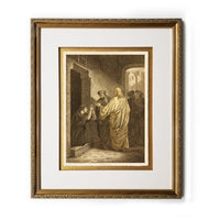 The Syropheniclan Woman Vintage Bible Framed Prints Christ in Art Illustrations Wall Decor Print Biblical Framed Gifts Picture Frames