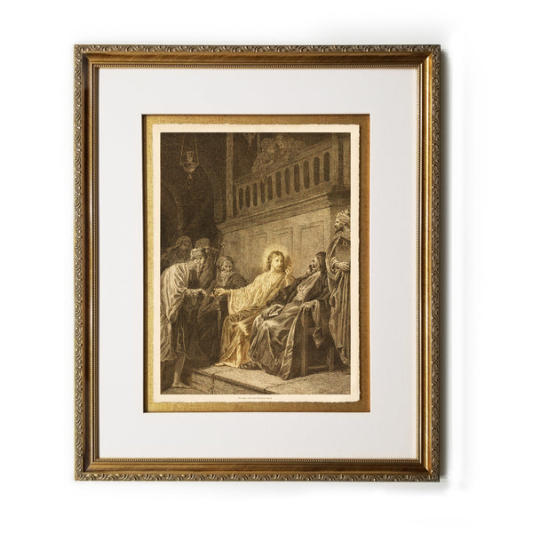 The Man with the Withered Hand Vintage Bible Framed Prints Christ in Art Illustrations Wall Decor Print Biblical Framed Gifts Picture Frames