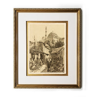 Street, Constantinople Framed Prints Art Gifts Antique Europe Illustrations Vertical Wall Art Picture Frames
