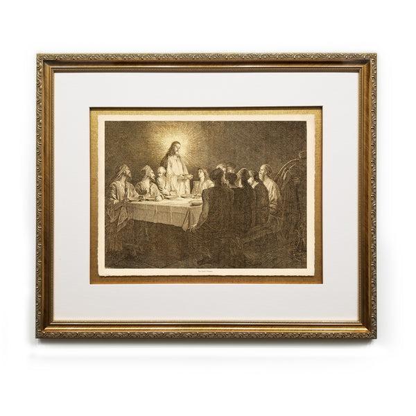 The Lord's Supper Antique Bible Framed Prints Christ in Art Religious Illustrations Book Christian Wall Art Framed Home Decor Wall Art Gifts Picture Frames