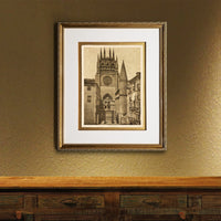 The Cathedral, Burgos Framed Prints Art Gifts Antique Europe Illustrations Vertical Wall Art Picture Frames
