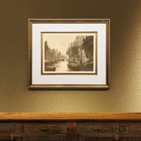 A Gracht, or Canal, Amsterdam Framed Prints Art Gifts Antique Europe Illustrations Book Landscape Wall Art Framed Home Decor Wall Art Gifts Picture Frames