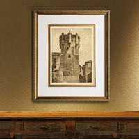 The Tower of the Treasurer, Salamanca Framed Prints Art Gifts Antique Europe Illustrations Vertical Wall Art Picture Frames