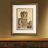 The Tower of the Treasurer, Salamanca Framed Prints Art Gifts Antique Europe Illustrations Vertical Wall Art Picture Frames
