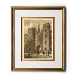 Lincoln's Inn Gateway Framed Prints Art Gifts Antique Europe Illustrations Vertical Wall Art Picture Frames