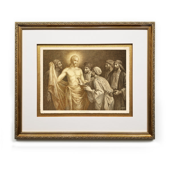 Doubting Thomas Answered Antique Bible Framed Prints Christ in Art Religious Illustrations Book Christian Wall Art Framed Home Decor Wall Art Gifts Picture Frames